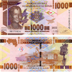 1000 франков 2022 года - Гвинея (Pick 48) UNC