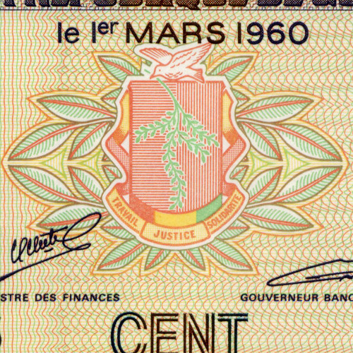 100 франков 1998 года - Гвинея (Pick 35.a) UNC