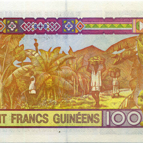 100 франков 1998 года - Гвинея (Pick 35.a) UNC