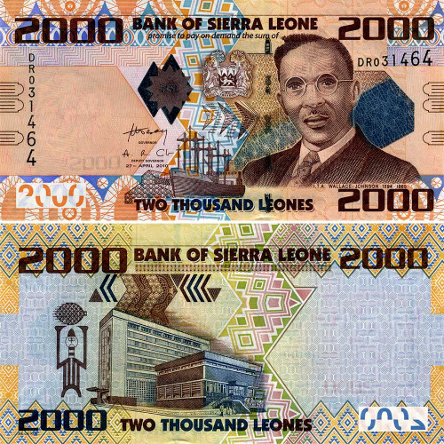 2000 леоне 2010 года - Сьерра-Леоне (Pick 31) UNC