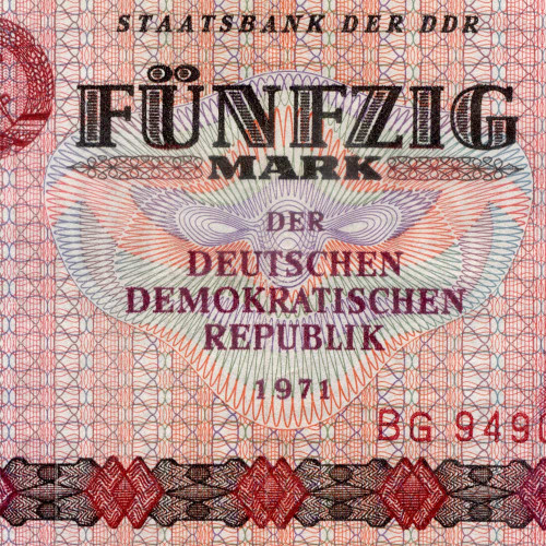 50 марок 1971 года - ГДР (Pick 30.a) F-VF