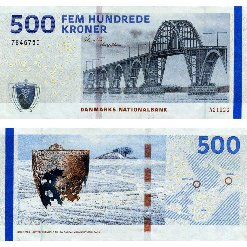 500 крон 2009 (2010) года - Дания (Pick 68) XF
