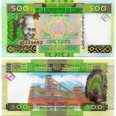 500 франков 2015 года — Гвинея UNC