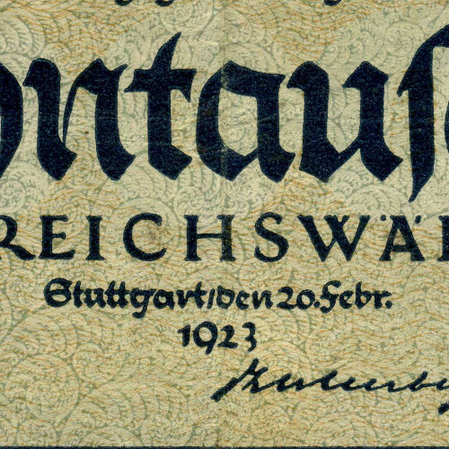 Нотгельд 10000 марок 1923 года - Германия - Württemberg (Вюртемберг) F-VF