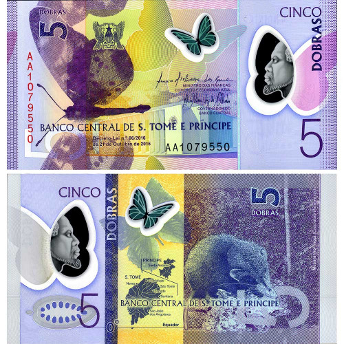 5 добра 2016 года - Сан-Томе и Принсипи (Pick 70) UNC