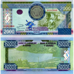 2000 франков 2008 года - Бурунди (Pick 47) UNC