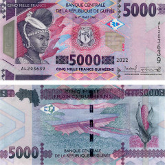 5000 франков 2022 года - Гвинея (Pick 49) UNC
