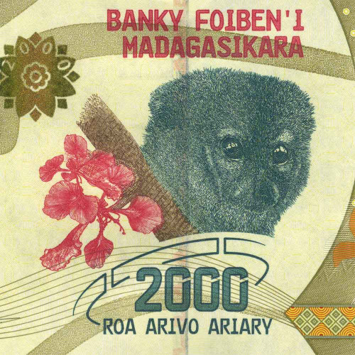 2000 ариари 2017 года - Мадагаскар (Pick 101c) UNC - новая подпись