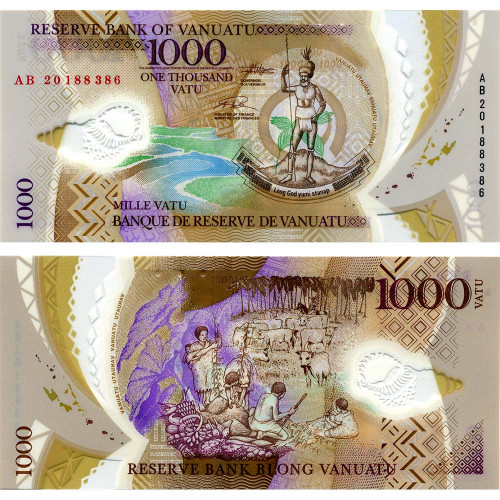 1000 вату 2020 года - Вануату (Pick 13(2)) UNC пластик