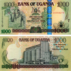 1000 шиллингов 2005 года - Уганда (Pick 43) UNC
