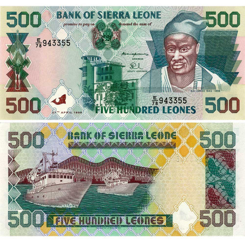 500 леоне 1995 года - Сьерра-Леоне (Pick 23a) UNC