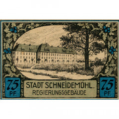 Нотгельд 75 пфеннигов 1921 года - Германия - Schneidemühl (Шнайдемюль) F-VF