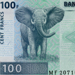 100 франков 2022 года - ДР Конго (Pick 98) UNC