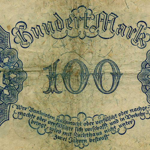 100 марок 1922 года - Веймарская Республика Германия (Pick #75) G