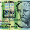 200 крузейро на 200 новых крузадо 1990 года - Бразилия (Pick 225b) UNC