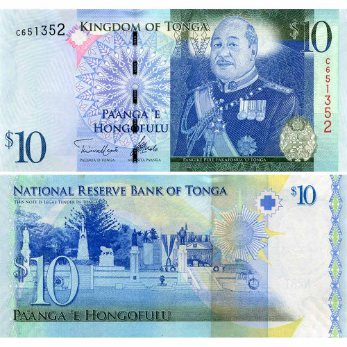 10 паанга 2009 года - Тонга (Pick # 40.с) UNC