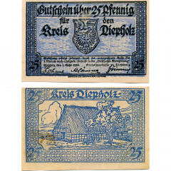 Нотгельд 25 пфеннигов 1920 года - Германия - Diepholz (Дипхольц) F-VF