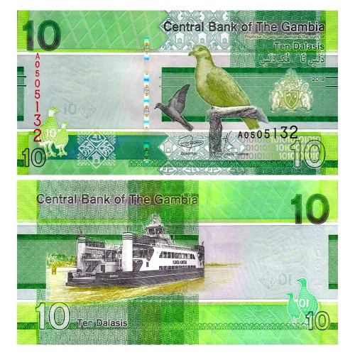 10 даласи 2019 года — Гамбия UNC