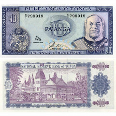 10 паанга 1992 года - Тонга (Pick # 28.b) UNC