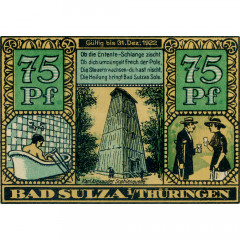 Нотгельд 75 пфеннигов 1921 года - Германия - Bad Sulza (Бад-Зульца) XF