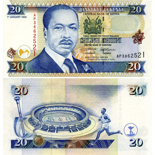 20 шиллингов 1996 года - Кения (Pick 35a) UNC