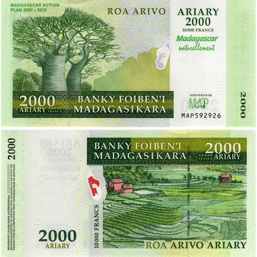 2000 ариари 2007 года - Мадагаскар (Pick 93) UNC