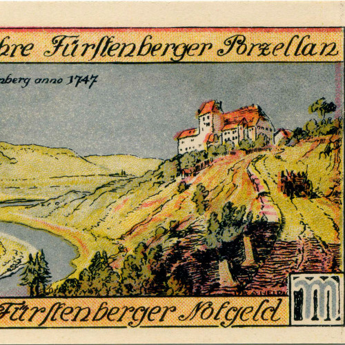 Нотгельд 2 марки 1922 года - Германия Fürstenberg (Фюрстенберг) XF