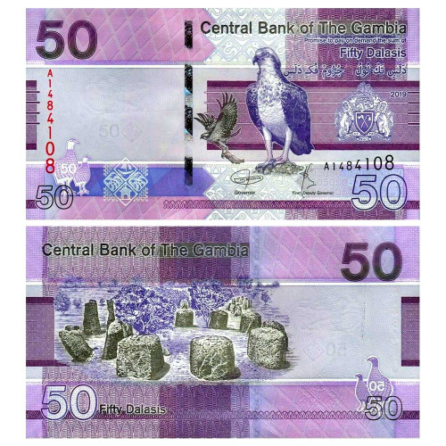 50 даласи 2019 года — Гамбия UNC