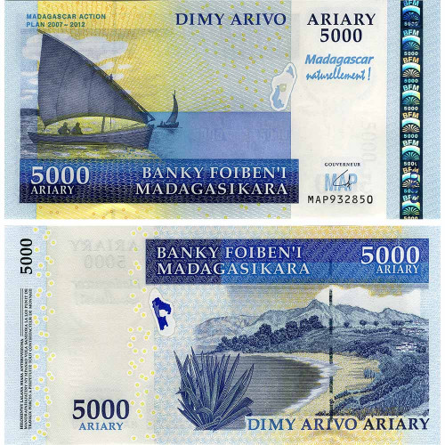 5000 ариари 2008 год (памятная) - Мадагаскар (Pick 94) UNC