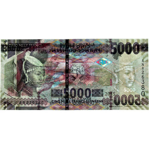 5000 франков 2015 года — Гвинея UNC
