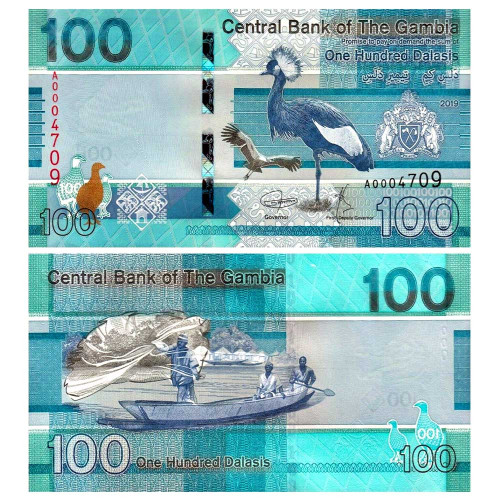 100 даласи 2019 года — Гамбия UNC
