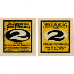 Нотгельд 2 пфеннига 1920 года - Германия Freiberg (Фрайберг) XF