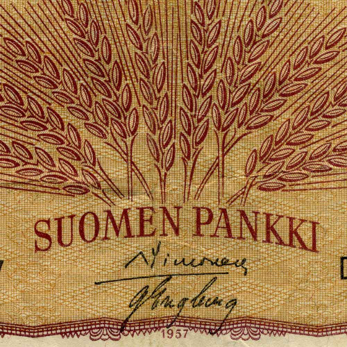 100 марок 1957 года - Финляндия (Pick 97) G-VG