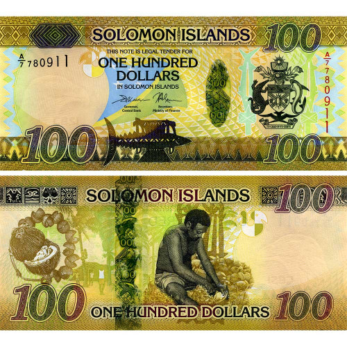 100 долларов 2015 года - Соломоновы острова (Pick 36) UNC