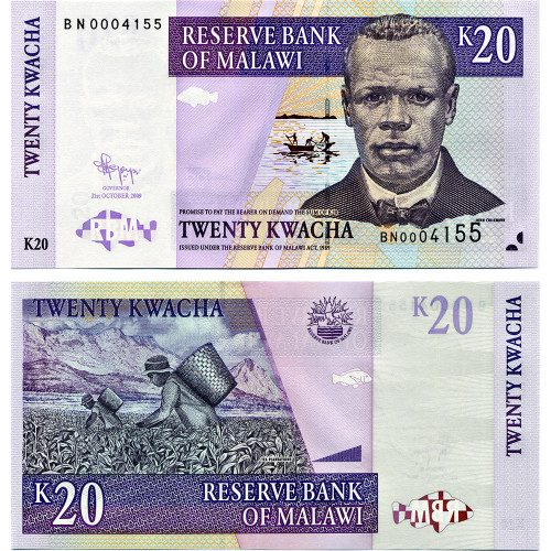 20 квач 2009 года - Малави (Pick 52d) UNC