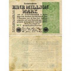 1 миллион марок 1923 года - Веймарская Республика (Pick 102) G-VG