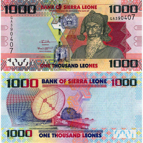 1000 леоне 2016 года - Сьерра-Леоне (Pick 30) UNC
