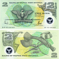 2 кина 2002 года - Папуа-Новая Гвинея (Pick 16) UNC - пластик