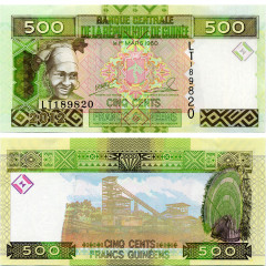 500 франков 2012 года - Гвинея (Pick 39.b) UNC