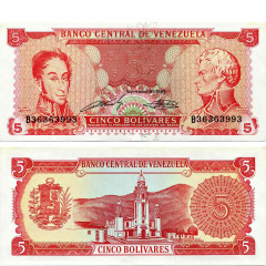5 боливаров 1989 года - Венесуэла (Pick 70) UNC
