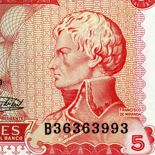 5 боливаров 1989 года - Венесуэла (Pick 70) UNC
