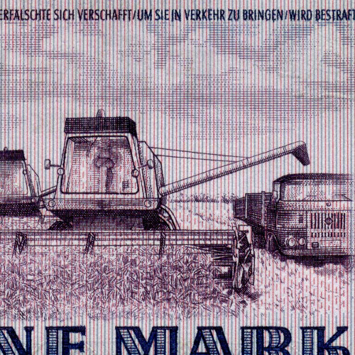 5 марок 1975 года - ГДР (Pick 27b) Узкие цифры номера) aUNC