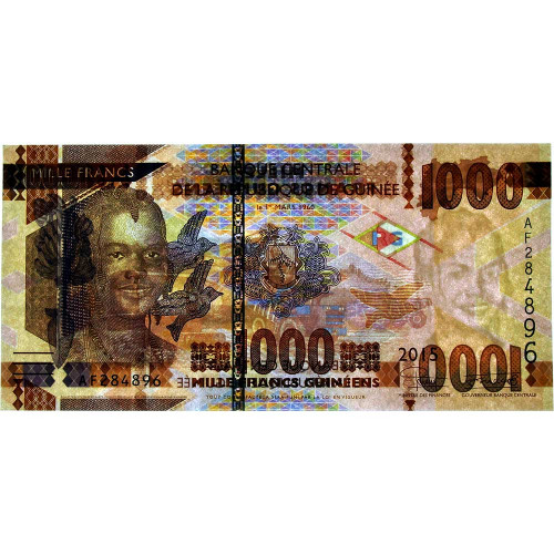 1000 франков 2015 года — Гвинея UNC