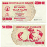 500 миллионов долларов 2008 года - Зимбабве (Pick 60) UNC