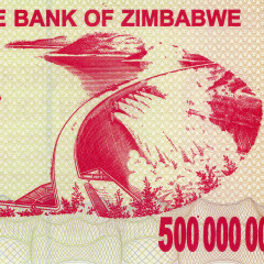 500 миллионов долларов 2008 года - Зимбабве (Pick 60) UNC