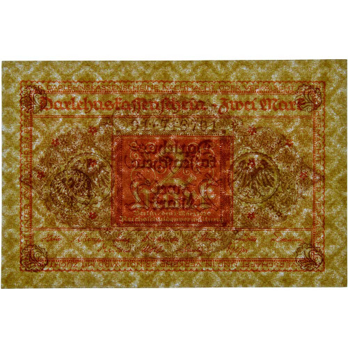 2 марки 1920 года - Веймарская Республика (Pick 59) F-VF