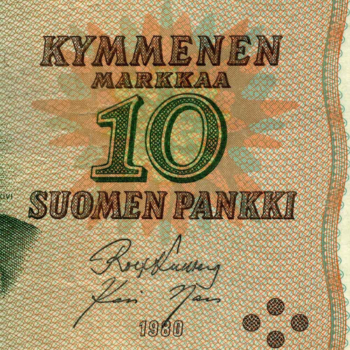 10 марок 1980 года - Финляндия (Pick 111) F-VF