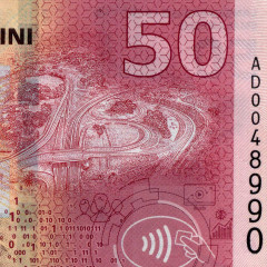 50 лилангели 2024 года - 50 лет Центральному банку - Свазиленд (Pick W46) UNC
