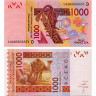1000 франков 2003-2005 гг - Мали (Pick 415D) UNC