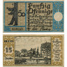 Нотгельд 50 пфеннигов 1921 года - Германия - Berlin (Берлин) №15 Treptow) XF